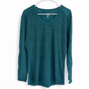 Seg’ments 100% Merino Wool Baselayer Top Size XL Green Long Sleeve Pullover